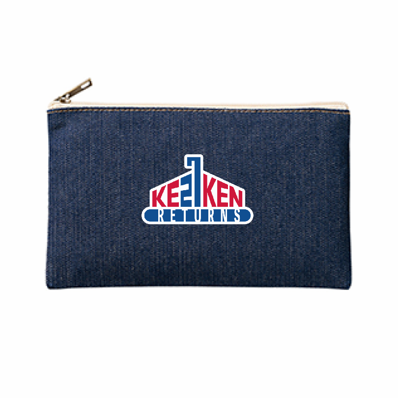 松原健選手オリジナルグッズ「ケニけんリターンズ」デニムフラットポーチ(S)